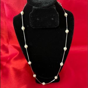 Faux pearl necklace